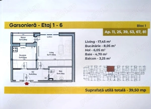  [POSTALIONULUI] Garsoniera etaj intermediar 40 mp - imagine 3