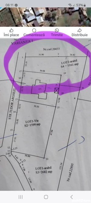 teren intravilan valea calugareasca 22e mp
