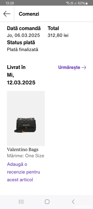   geanta ocarina crossbody Valentino folosița doar odată