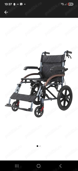 Vând scaun rulant ultrausor, pliabil