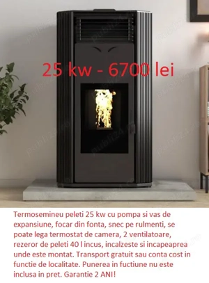 Termosemineu centrala pe peleti 25 sau 30 kw