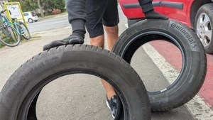 2 anvelope M+S/iarna 225/60/17 Continental + 7 mm - imagine 2