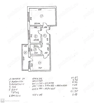 De Renovat Dec. util 42,35mp.+5,19 mp.balcon  bl.1982