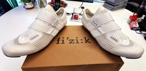 2x perechi pantofi ciclism FIZIK Tempo decos , Vento Powerstrap aeroweave carbon 44,5  - imagine 5