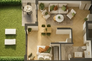 Direct Dezvoltator Apartament 2 Camere 75 mp Curte 31 mp My Place Pipera