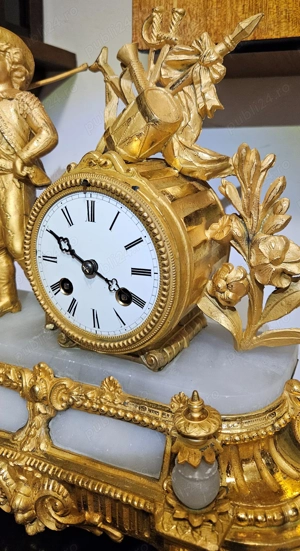 Ceas de semineu cu pendul  anii 1870 - 1880  - imagine 5