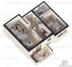 Apartament 2 camere spatios 63mp utili+balcon bloc nou sector 5 - imagine 3