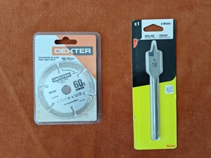 Set Panza diamantata, DEXTER + Burghiu plat pentru lemn, metric 18