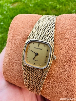 Ceas dama original Bucherer Swiss Gold Tone Wrist Watch