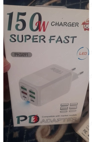incarcatoare 150w fast charge Xiaomi Huawei Honor Samsung Oppo Motorola , iPhone etc - imagine 4