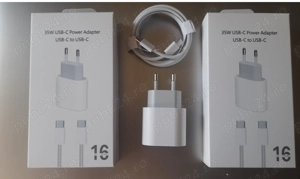 set Incarcator 35w fast charge iPhone 15 16 17 Pro Max , noi sigilate