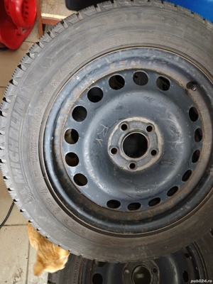 Set 4 jante cu cauciucuri 215/55/R16 (Michelin si Vredestein  - imagine 5