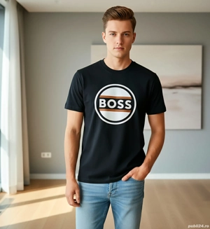 Tricou Boss bărbați, mărime L, nou cu etichetă, calitate premium