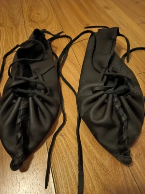 Pereche Opinci traditionale piele naturală, cusute manual, n