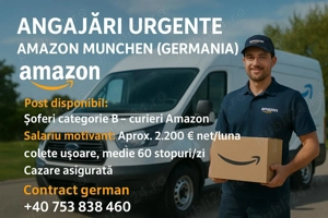 Angajam Șoferi   curieri Germania Amazon
