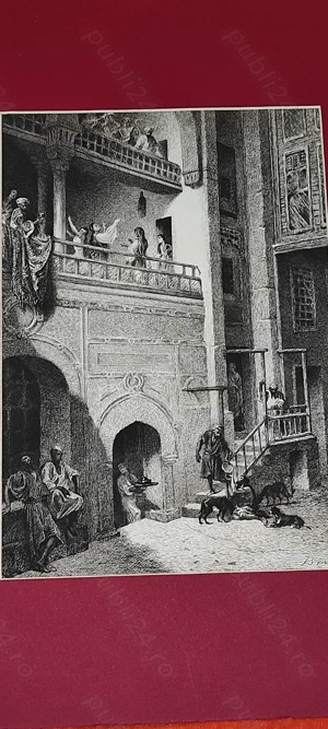 gravuri gravura Alexander BIDA 1891 Imprimeu antic