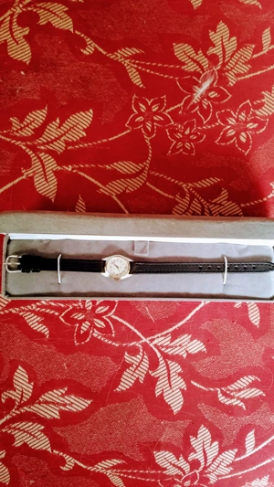 CEAS CARAVELLE by BULOVA SUISSE Made Vintage Analog, Argintiu cu Alb, Water Resistent, Curea, Cutie  - imagine 4