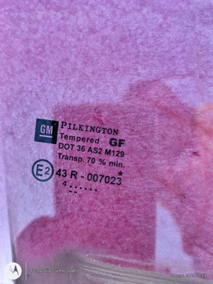 Geam portiera dreapta spate Opel Zafira A ( 1999-2005 ) - imagine 2