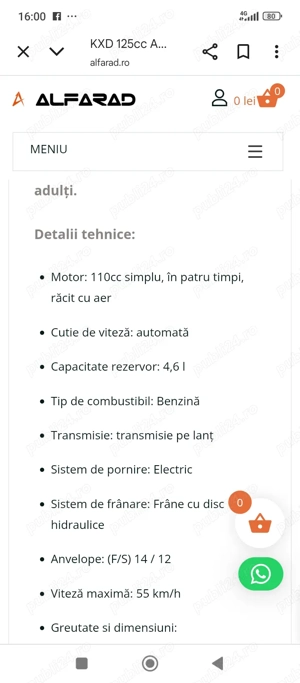 Motocross kxd 125 automat, copii, adolescenți  - imagine 2