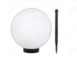 Lampa solara de gradina 30 x 63 cm, alb