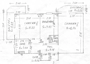 Apartament 2 camere, 2 balcoane, decomandat, etaj 2/7, in Marasti
