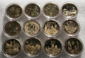 Set complet 12 monede comemorative 50 Bani 2010 - 2019 UNC in capsule - imagine 2