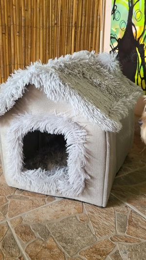Culcus tip casuta de lux animale   casa pisici și catei LARGE NOUA! Casa caini si pisici - imagine 3