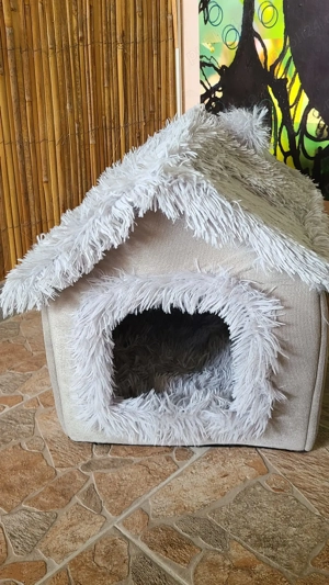 Culcus tip casuta de lux animale   casa pisici și catei LARGE NOUA! Casa caini si pisici - imagine 5