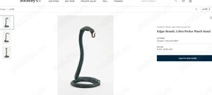 cadou rar Stand Ceas Șarpe ART-Deco style Edgar Brant 1925 MASONIC SNAKE  - imagine 5