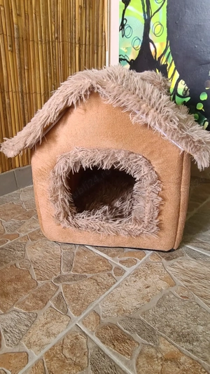 Casuta pufoasa animale de companie   culcus caini si pisici LARGE Produs NOU!