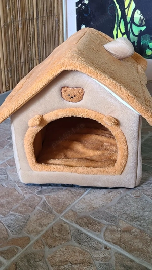 OFERTA! Casuta animale pufoasa   culcus caini si pisici Large NOUA! - imagine 3