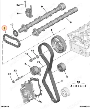 Kit axe came ORIGINAL Peugeot Citroen Opel motor 1.5 Diesel, cod 1697054780 - imagine 5