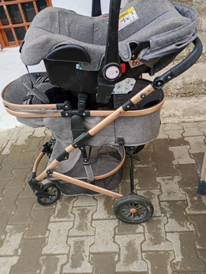 Patut ,Carucior 3 in 1 si Saltea  - imagine 5