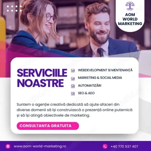 Creare website, SEO, Web Design, Social Media Marketing, Mentenanta