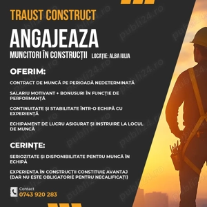 Angajam muncitori in constructii - Alba Iulia