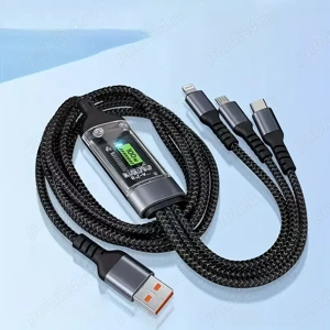 cabluri incarcare 3 in 1 panzate ultra rezistente 100w 6A Huawei Honor Samsung iPhone Xiaomi etc