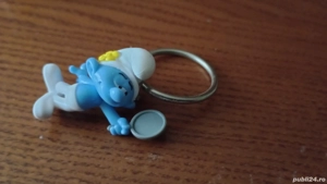 Breloc de chei cu jucarie figurină Ștrumf  - imagine 2