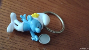 Breloc de chei cu jucarie figurină Ștrumf 