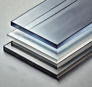 Policarbonat compact 2-20mm cu protectie UV: Transparent, Opal, Maro