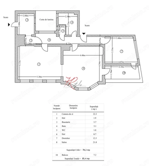 Vanzare apartament 3 camere in bloc mic, Polona - imagine 3