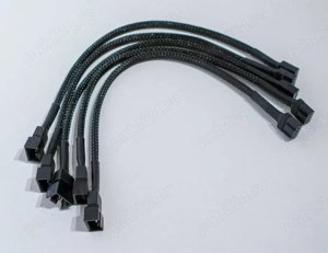 Set 5x cabluri prelungire ventilator molex 4 pini (fan, cooler) - imagine 2