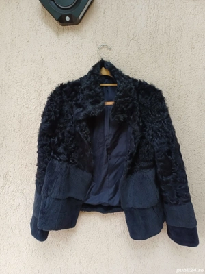 Haină Blană de nurcă și astrahan naturala