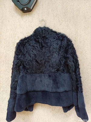 Haină Blană de nurcă și astrahan naturala - imagine 2