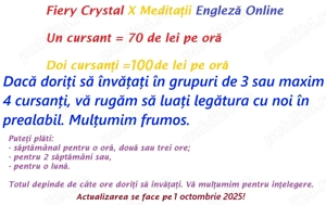 Fiery Crystal X Meditații Engleză Online-Meditatori cu experiență din Canada și America - imagine 2