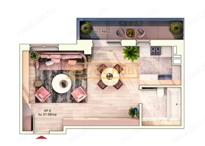 Apartament nou 1 camera | Str Dorobantilor | Comision 0% - imagine 2