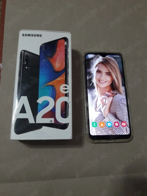 Samsung A20E -LA cutie cu husa si cablu usb incarcare,stare ca nou