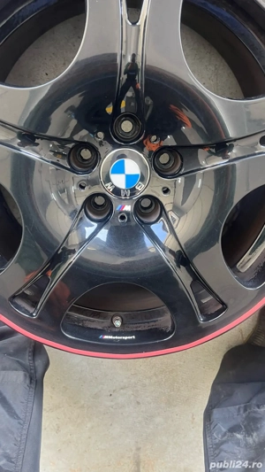 Vând jante Bmw style 92, R19, 5x120, in 2 marimi 9J-10J, ET24. ca noi-recent vopsite negru lucios  - imagine 2