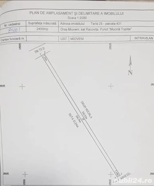 vând pamant in zona Haulote pe drumul spre Davidesti