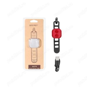 Stop Gaciron W07 IPX-4 bicicleta trotineta 15 lm compact minimalist - imagine 2