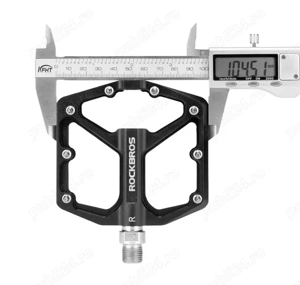 Pedale platforma antiderapante Meroca otel carbon 3 Rulmenți Rockbros - imagine 2